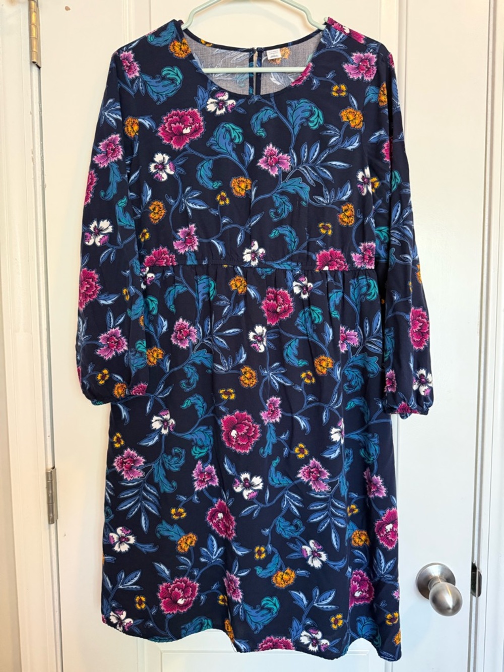 Old Navy Navy Floral Maternity Dress